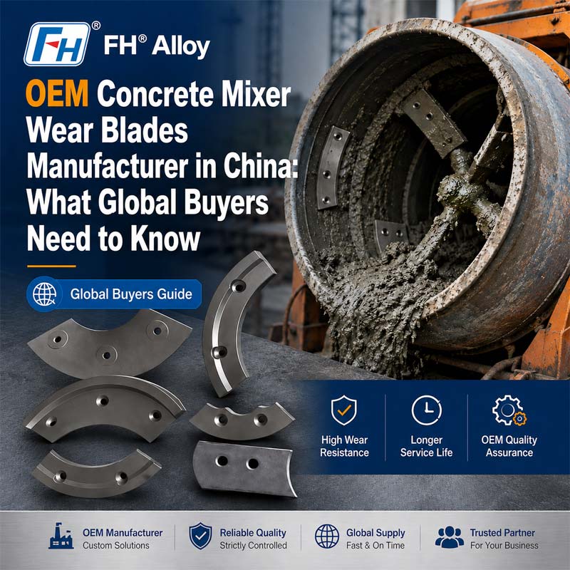 OEM Concrete Mixer gere Blades Manufacturer in Sina: Quid Global emptores sciendum